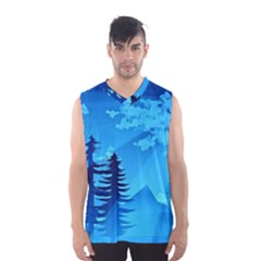 Forest Landscape Pine Trees Forest Men s Sportswear by Pakrebo