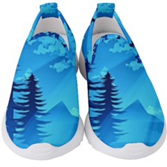 Forest Landscape Pine Trees Forest Kids  Slip On Sneakers by Pakrebo