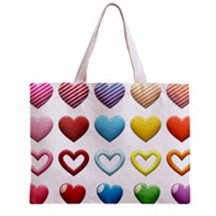 Puffy Hearts Heart Clipart Hearts Zipper Mini Tote Bag by Pakrebo