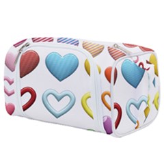 Puffy Hearts Heart Clipart Hearts Toiletries Pouch