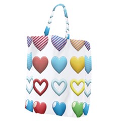 Puffy Hearts Heart Clipart Hearts Giant Grocery Tote by Pakrebo