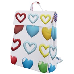 Puffy Hearts Heart Clipart Hearts Flap Top Backpack by Pakrebo