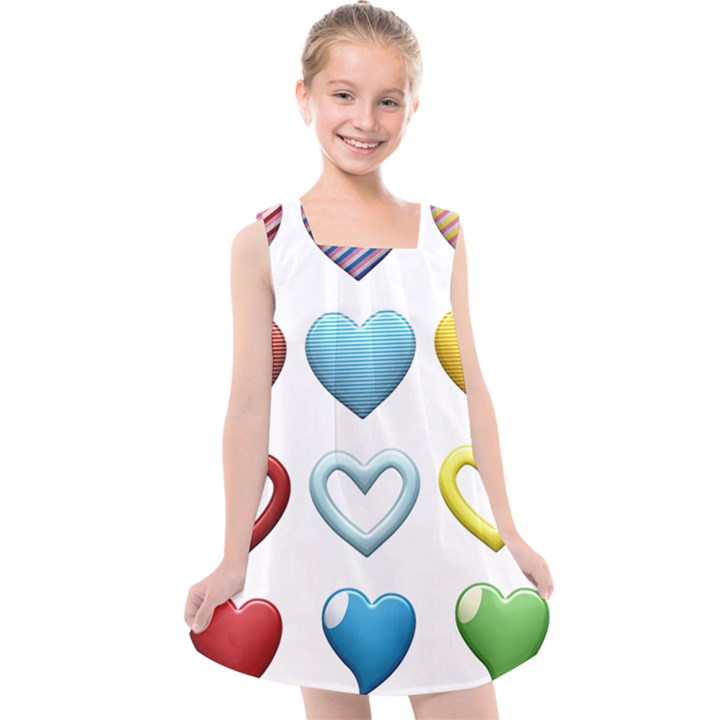 Puffy Hearts Heart Clipart Hearts Kids  Cross Back Dress