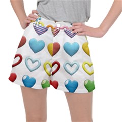 Puffy Hearts Heart Clipart Hearts Ripstop Shorts by Pakrebo