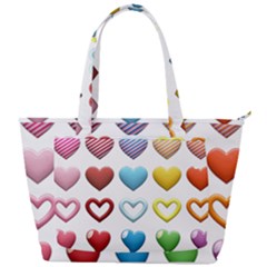 Puffy Hearts Heart Clipart Hearts Back Pocket Shoulder Bag 