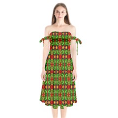 I 6 1 Shoulder Tie Bardot Midi Dress by ArtworkByPatrick