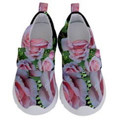 Roses Flowers Ferns Arrangement Kids  Velcro No Lace Shoes by Pakrebo