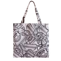 Phone Dial Communication Technology Zipper Grocery Tote Bag by Pakrebo