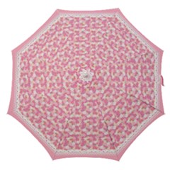 Peony Pattern Pink Scrapbooking Straight Umbrellas by Pakrebo