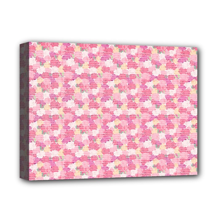 Peony Pattern Pink Scrapbooking Deluxe Canvas 16  x 12  (Stretched) 