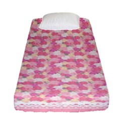 Peony Pattern Pink Scrapbooking Fitted Sheet (single Size) by Pakrebo