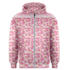 Peony Pattern Pink Scrapbooking Men s Zipper Hoodie by Pakrebo