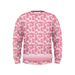 Peony Pattern Pink Scrapbooking Kids  Sweatshirt by Pakrebo