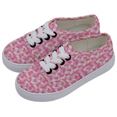 Peony Pattern Pink Scrapbooking Kids  Classic Low Top Sneakers by Pakrebo