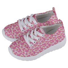 Peony Pattern Pink Scrapbooking Kids  Lightweight Sports Shoes by Pakrebo