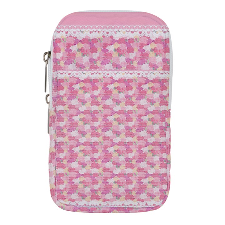 Peony Pattern Pink Scrapbooking Waist Pouch (Large)