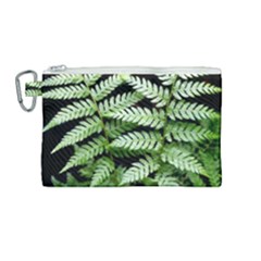 Fern Plant Leaf Green Botany Canvas Cosmetic Bag (medium) by Pakrebo