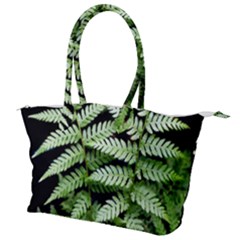 Fern Plant Leaf Green Botany Canvas Shoulder Bag by Pakrebo