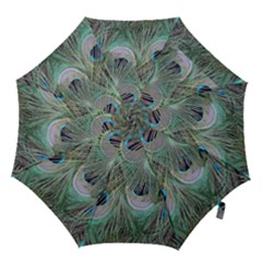 Peacock Feather Pattern Plumage Hook Handle Umbrellas (large) by Pakrebo