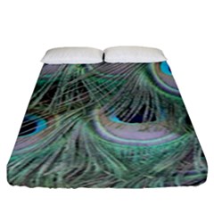 Peacock Feather Pattern Plumage Fitted Sheet (king Size) by Pakrebo