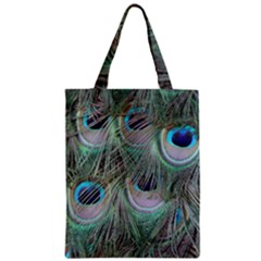 Peacock Feather Pattern Plumage Zipper Classic Tote Bag by Pakrebo