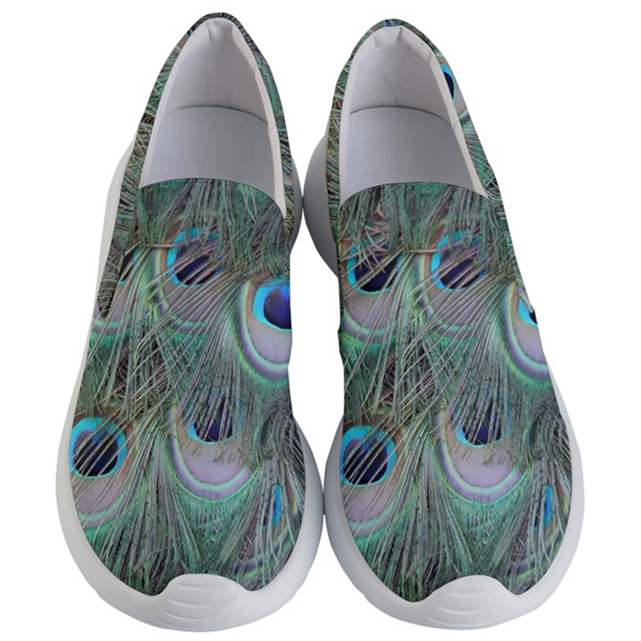 Peacock Feather Pattern Plumage Women s Lightweight Slip Ons