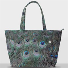 Peacock Feather Pattern Plumage Back Pocket Shoulder Bag 