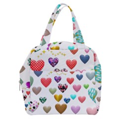 Hearts Puffy Shiny Love Sticker Boxy Hand Bag