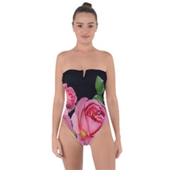 Roses Flowers Arrangement Garden Tie Back One Piece Swimsuit by Pakrebo