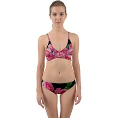 Roses Flowers Arrangement Garden Wrap Around Bikini Set by Pakrebo