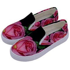 Roses Flowers Arrangement Garden Kids  Canvas Slip Ons by Pakrebo