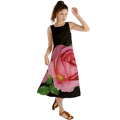 Roses Flowers Arrangement Garden Summer Maxi Dress