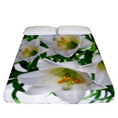 Lilies Flowers Perfume Arrangement Fitted Sheet (queen Size) by Pakrebo