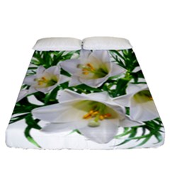 Lilies Flowers Perfume Arrangement Fitted Sheet (california King Size) by Pakrebo