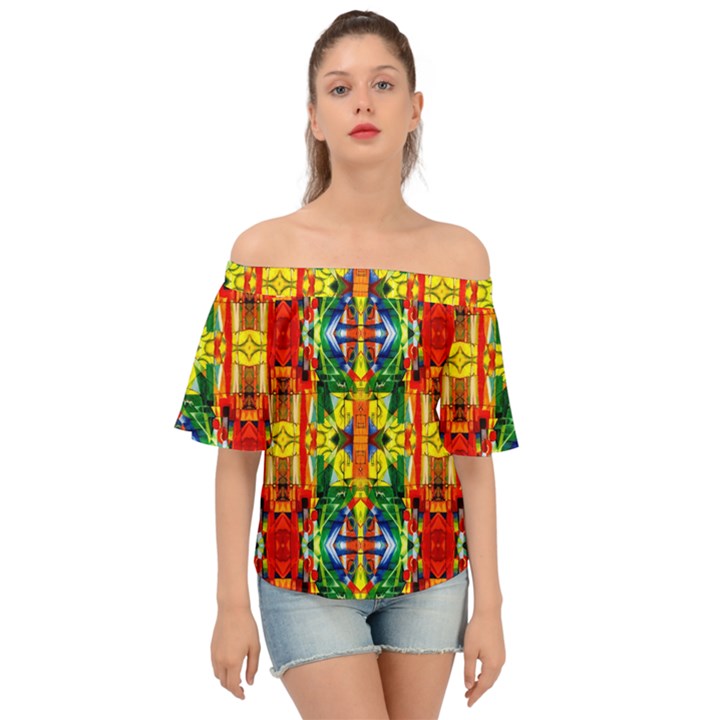 I 9 Off Shoulder Short Sleeve Top