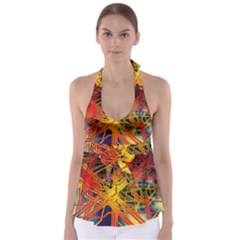 Board Circuits Control Center Trace Babydoll Tankini Top by Pakrebo