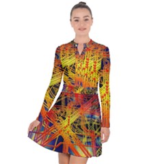 Board Circuits Control Center Trace Long Sleeve Panel Dress by Pakrebo