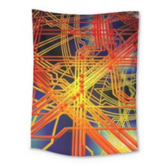 Board Circuits Control Center Trace Medium Tapestry by Pakrebo