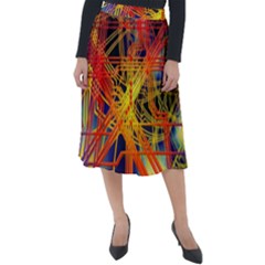 Board Circuits Control Center Trace Classic Velour Midi Skirt  by Pakrebo