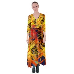 Board Circuits Control Center Trace Button Up Maxi Dress