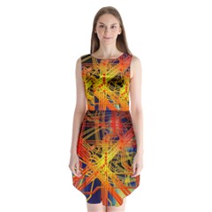 Board Circuits Control Center Trace Sleeveless Chiffon Dress   by Pakrebo