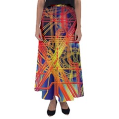 Board Circuits Control Center Trace Flared Maxi Skirt by Pakrebo