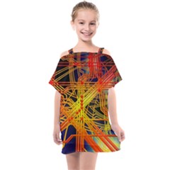 Board Circuits Control Center Trace Kids  One Piece Chiffon Dress by Pakrebo