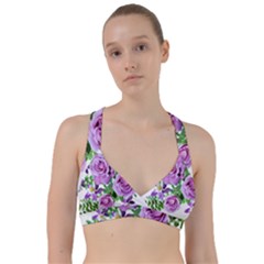 Flowers Roses Aquilegias Ferns Sweetheart Sports Bra by Pakrebo