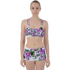 Flowers Roses Aquilegias Ferns Perfect Fit Gym Set by Pakrebo