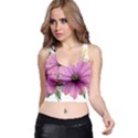 Flowers Daisies Arrangement Garden Racer Back Crop Top View1