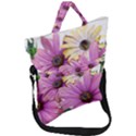 Flowers Daisies Arrangement Garden Fold Over Handle Tote Bag View1