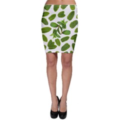 Mint Seamless Pattern Leaf Green Bodycon Skirt by Pakrebo