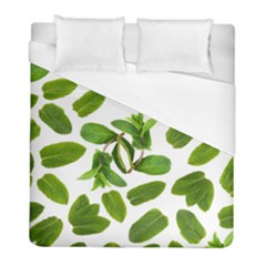 Mint Seamless Pattern Leaf Green Duvet Cover (full/ Double Size) by Pakrebo