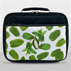 Mint Seamless Pattern Leaf Green Lunch Bag by Pakrebo